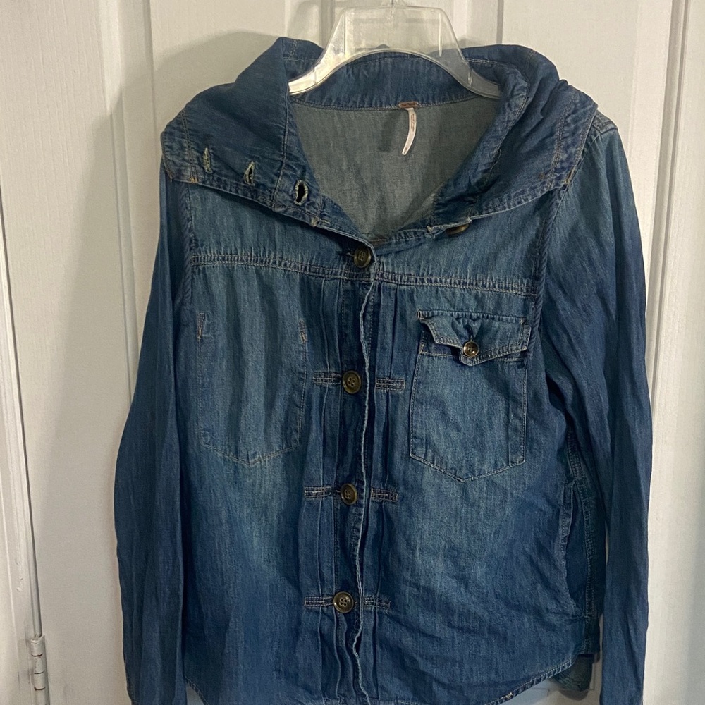 Free People Light Blue Denim Jacket